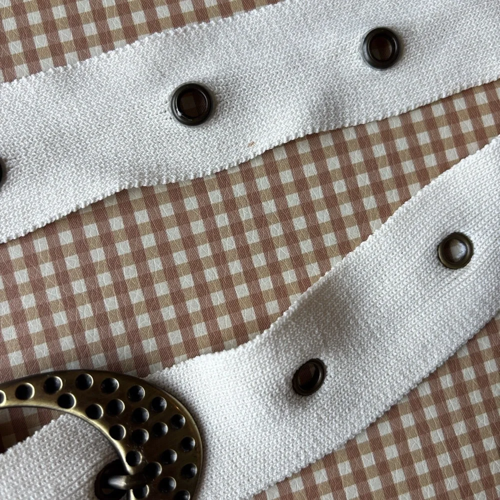 VINTAGE Y2K Belt Cream Beige Fabric.NO BRAND NO SIZE TAG.Festival Cowgirl‎ Boho